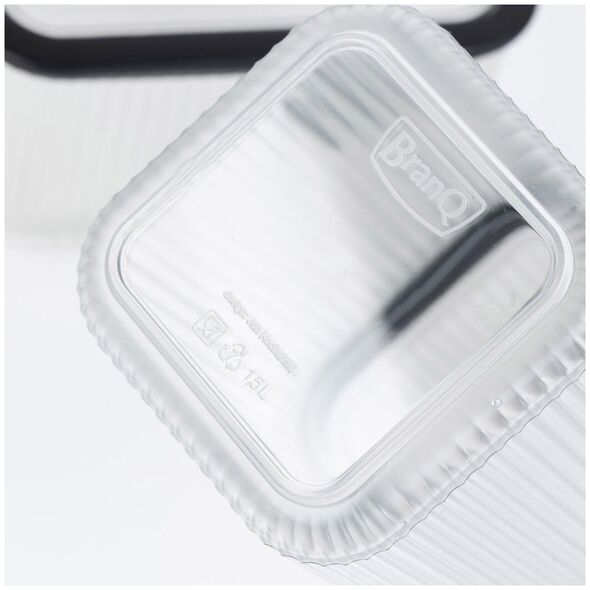 Branq BRANQ - Pojemnik na żywność - plastikowy - kwadratowy - sypkie - 2,37 L