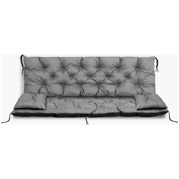 AIO FACTORY Zestaw ogrodowy szary 100x60x50cm + 2 poduszki 42x42 cm