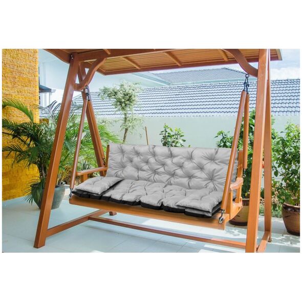 AIO FACTORY ZESTAW OGRODOWY 100x60x50CM + 2 PODUSZKI 42X42 CM JASNOSZARY