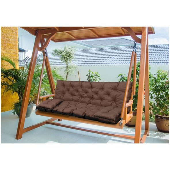 AIO FACTORY ZESTAW OGRODOWY 100x60x50CM + 2 PODUSZKI 42X42 CM BRĄZOWY