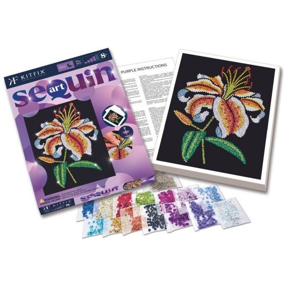 Σετ Airfix KITFIX DIY Sequin Art Purple Tiger Lily 14044272 5905935810203