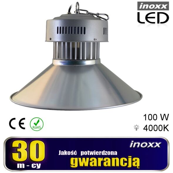 Nvox Lampa przemysłowa led 100w high bay cob 4000k neutralna 10 000lm