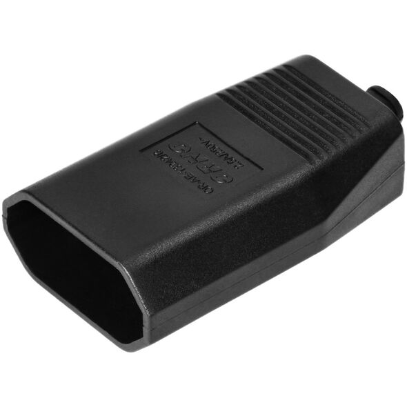 Orno Gniazdo płaskie bez uziemienia, 2,5A, 250V, czarny poliwęglan, 1 sztuka