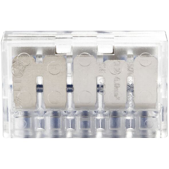 Orno Złączka instalacyjna zaciskowa 5-przewodowa| na dowolny przewód 0,75-4mm?| IEC 450V/32A|Blister 4 szt.