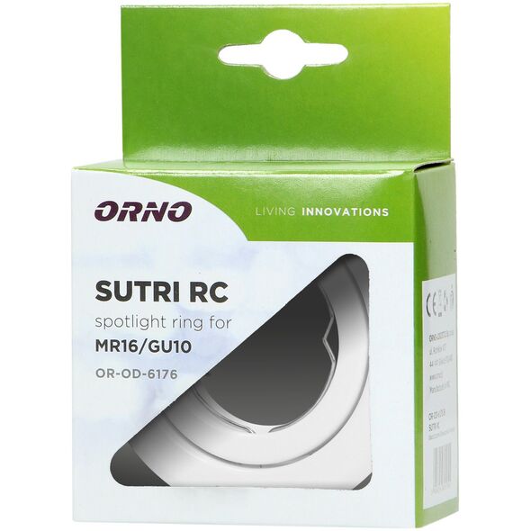 Orno SUTRI RM ramka dekoracyjna oprawy punktowej, MR16/GU10 max 50W, okrągła, regulowana, biała