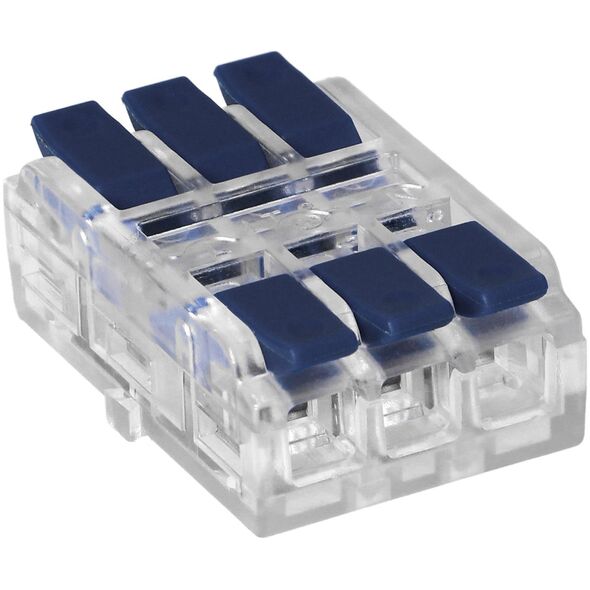 Orno Złączka instalacyjna zaciskowa 3-przewodowa, dwustronna| na dowolny przewód 0,75-4mm?| IEC 250V/32A| blister 4 szt.