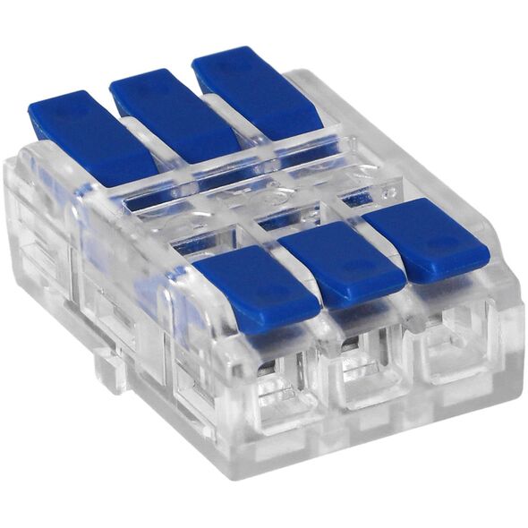 Orno Złączka instalacyjna zaciskowa 3-przewodowa, dwustronna| na dowolny przewód 0,75-4mm?| IEC 250V/32A| worek 9 szt.
