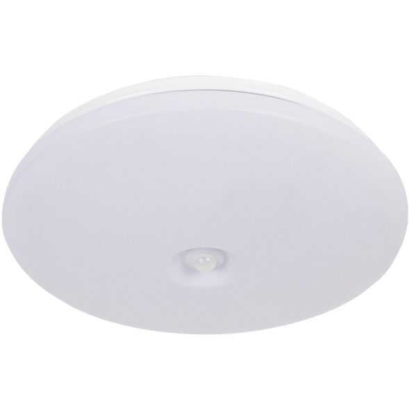 Lampa sufitowa Orno ASTERIA plafon 2xE27, max. 2x60W, czujnik ruchu PIR, IP44, biały