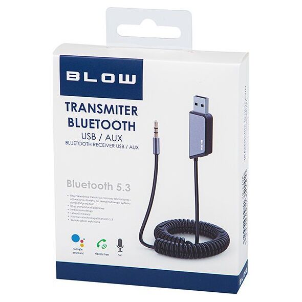 Transmiter FM Blow 74-174# Transmiter blow bluetooth mini + aux cable