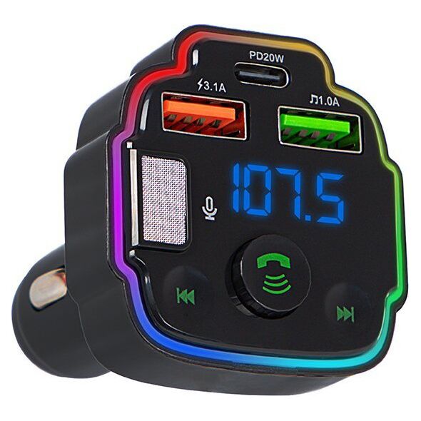 Transmiter FM Blow 74-176# Transmiter fm blow bt zestaw głośnomówiący + pd20w