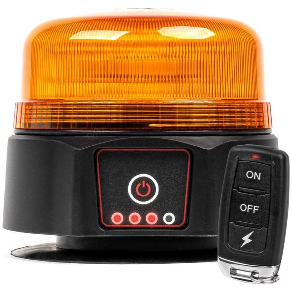 AMiO Bezprzewodowa lampa ostrzegawcza kogut led z pilotem r65 r10 12v 24v amio-03932