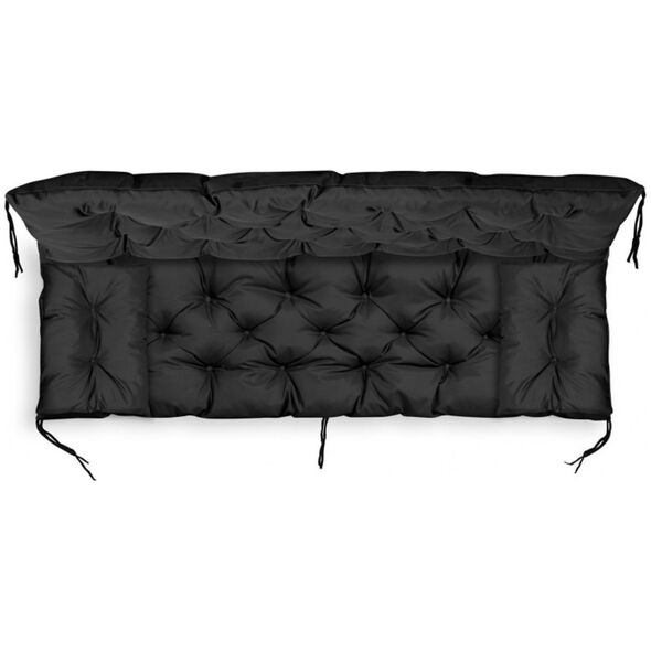 AIO FACTORY ZESTAW OGRODOWY 180x60x50CM + 2 PODUSZKI 42X42 CM CZARNY
