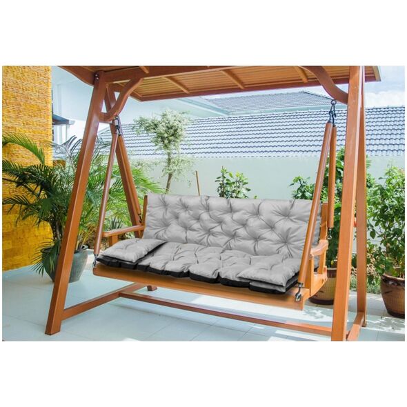 AIO FACTORY ZESTAW OGRODOWY 150x60x50CM + 2 PODUSZKI 42X42 CM JASNOSZARY