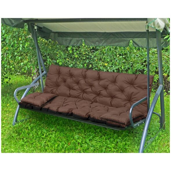 AIO FACTORY ZESTAW OGRODOWY 150x60x50CM + 2 PODUSZKI 42X42 CM BRĄZOWY