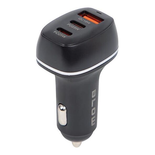 Blow 75-787# Ładowarka samochodowa gn.usb+usb-cx2 50w g50c