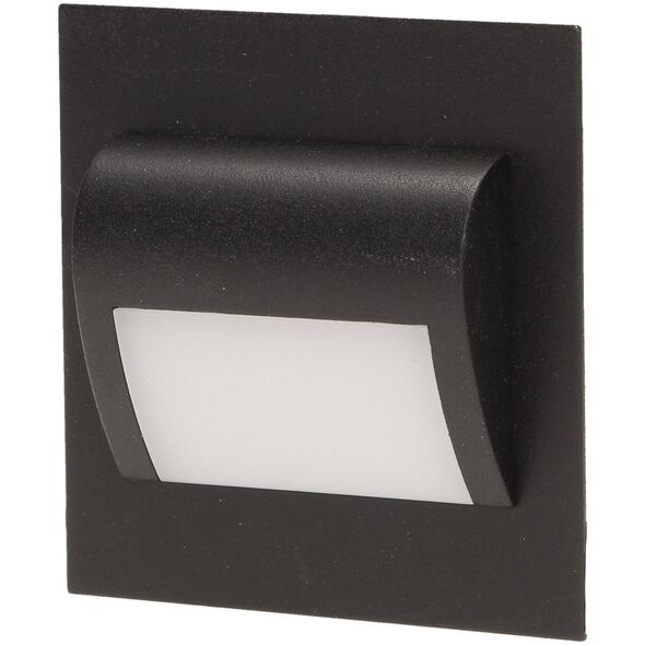 Oprawa schodowa Orno DRACO LED 1,2W, oprawa schodowa podtynkowa, 12V DC, 100lm, 3000K, czarna