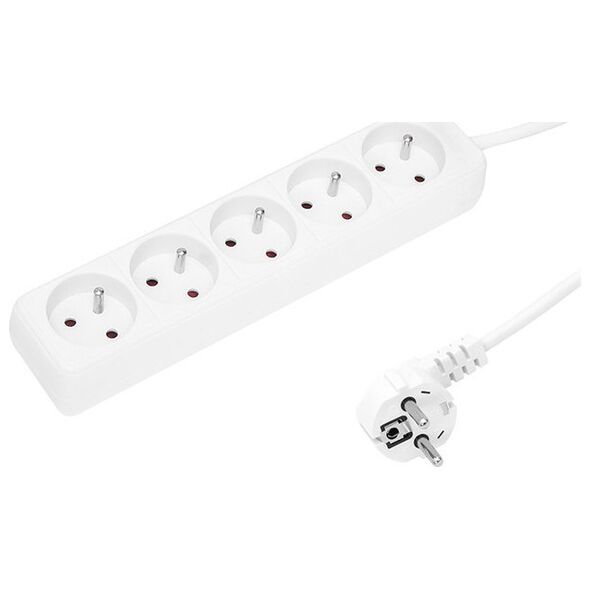 Blow 98-718# Przedłużacz sieciowy pr-570p 5-gniazd z uziemieniem 3m biały 3x1,5mm