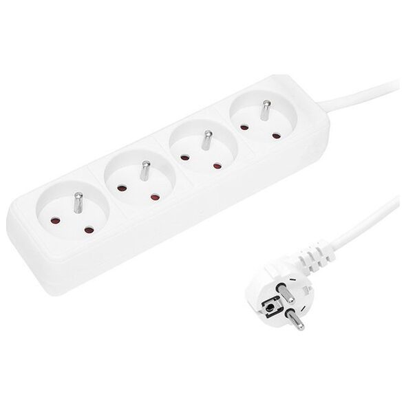 Blow 98-715# Przedłużacz sieciowy pr-470p 4-gniazda z uziemieniem 3m biały 3x1,5mm