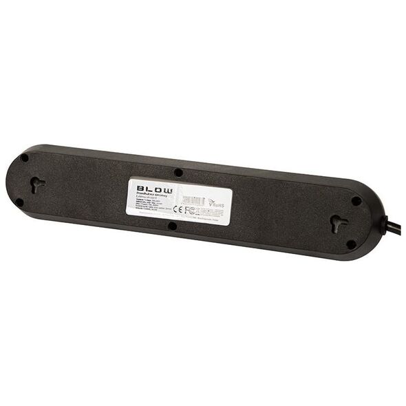 Blow 98-220# Przedłużacz sieciowy ps-430 4-gniazda 3xusb 3m czarny 2x1mm