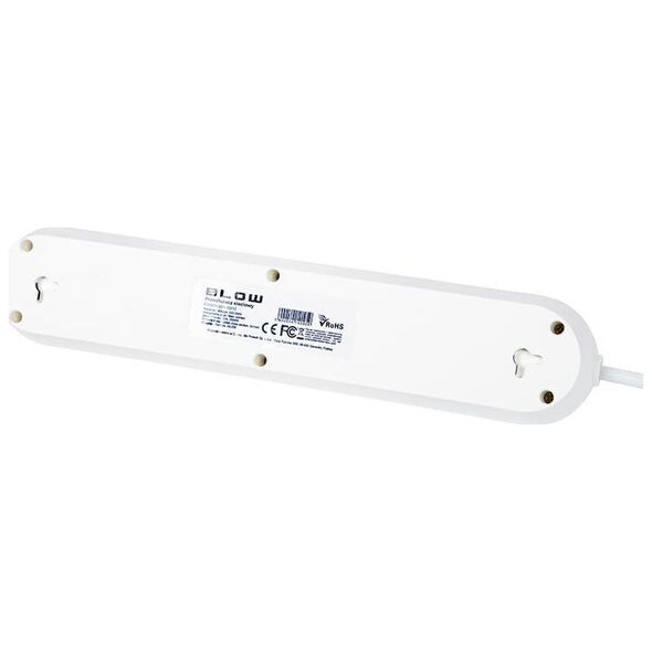Blow 98-224# Przedłużacz sieciowy ps-430 4-gniazda 3xusb 3m biały 2x1mm
