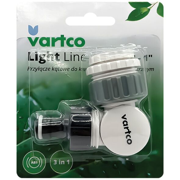 Agaplast Przyłącze kątowe do kranu z gwintem wewnętrznym 1/2" - 3/4" - 1" LIGHT Line (1/4) - blister