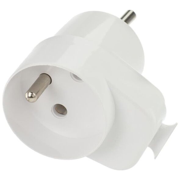 Blow 2382# Wtyczka wt-16g kątowa biała z gniazdem elektrycznym