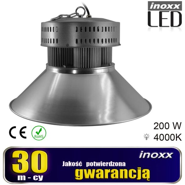 Nvox Lampa przemysłowa led 200w high bay cob 4000k neutralna 18 000lm