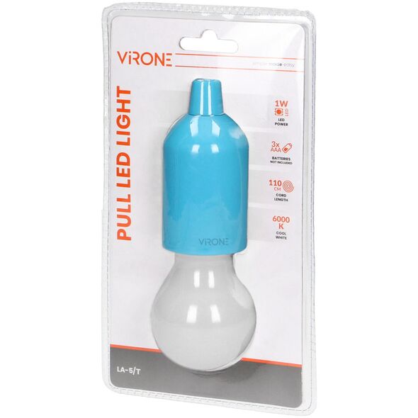 Orno Bateryjna lampka nocna na sznurku 1W LED, 3 x AAA, turkusowa