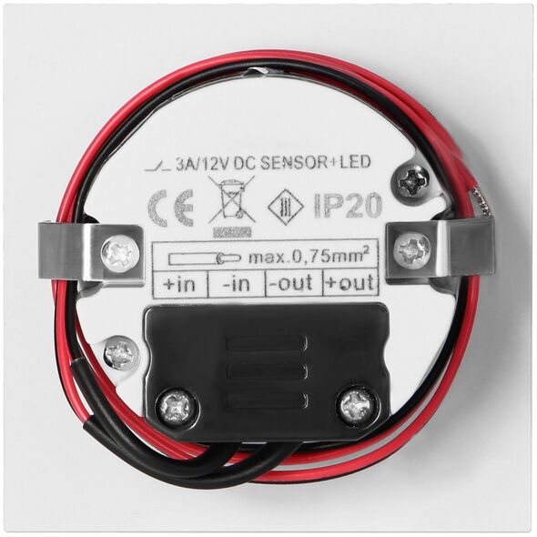 Oprawa schodowa Orno DRACO LED NEW 1,5W, oprawa schodowa podtynkowa, 12VDC, 30lm, 6000K, biała, czujnik ruchu i zmierzchu