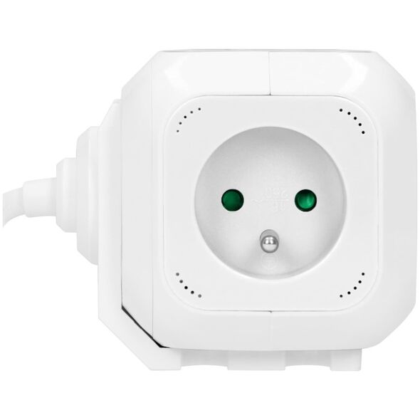 Orno Przedłużacz 4 krotny 2P+Z, ładowarka 2xUSB, 1,4m H05VV-F 3x1mm2, biały