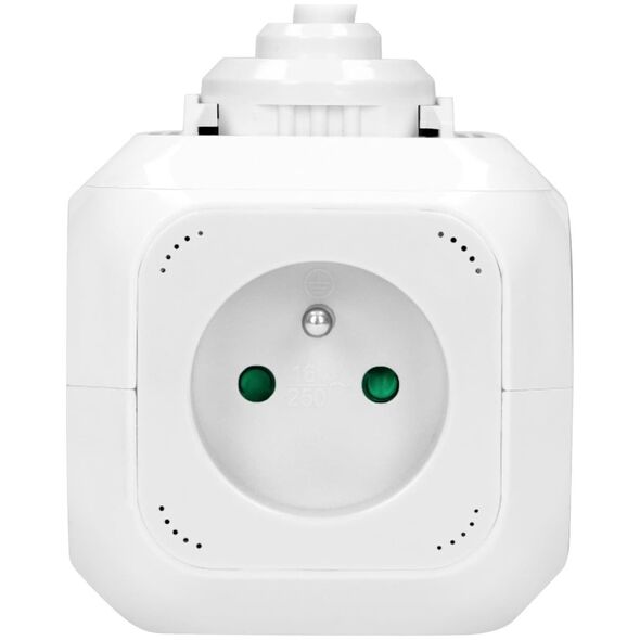 Orno Przedłużacz 4 krotny 2P+Z, ładowarka 2xUSB, 1,4m H05VV-F 3x1mm2, biały