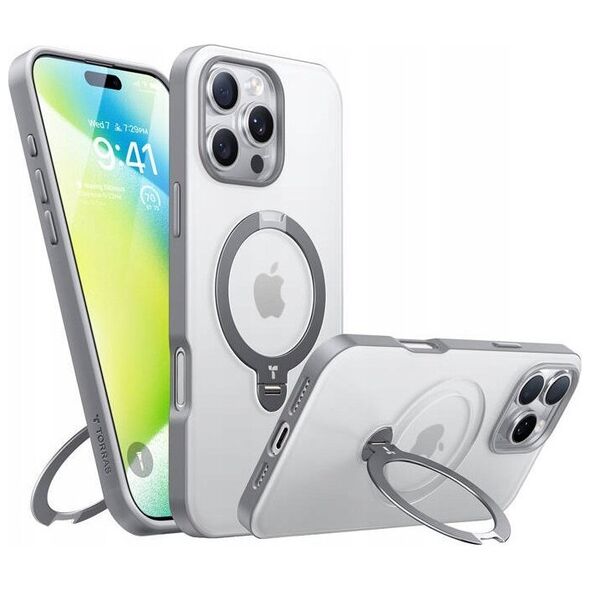 Torras ML Etui Torras Ostand Spin Series do iPhone 16 Pro (Titanium gray)