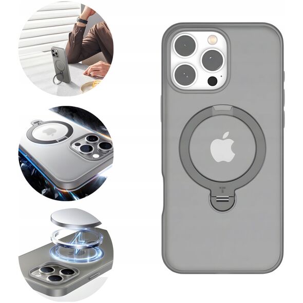 Torras ML Etui Torras Ostand Spin Series do iPhone 16 Pro (Titanium gray)