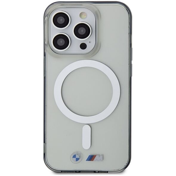 BMW BMHMP15XHCRS iPhone 15 Pro Max 6.7"  transparent hardcase Silver Ring MagSafe