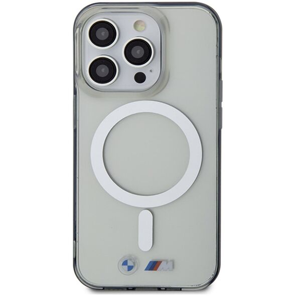BMW BMHMP15XHCRS iPhone 15 Pro Max 6.7"  transparent hardcase Silver Ring MagSafe