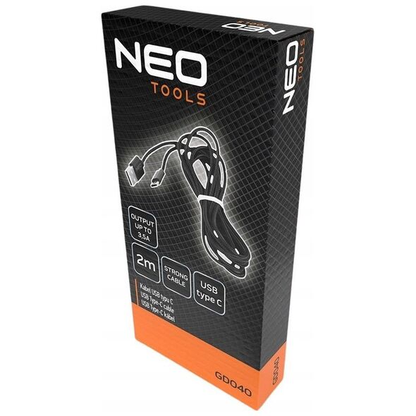 Kabel USB typ C, 2m