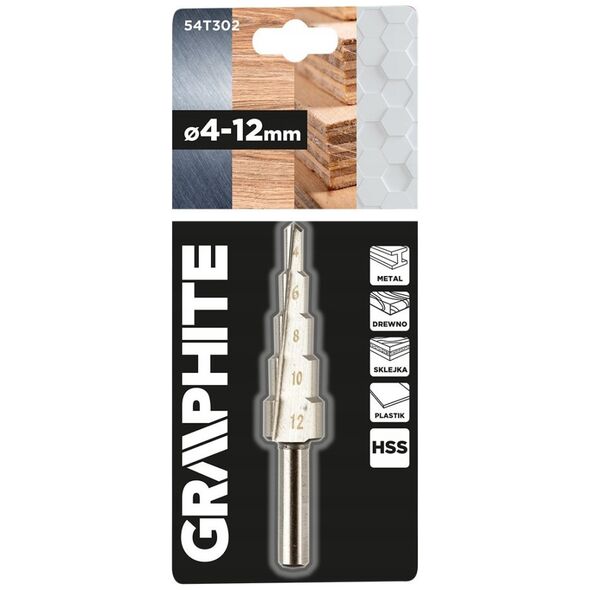 Wiertło stopniowe 4-12 mm