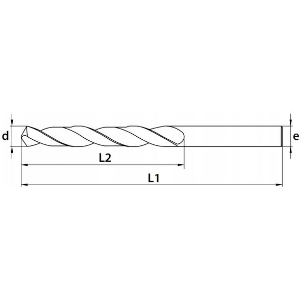 Wiertło węglikowe Baildon DIN 6537 L WK5 3 mm, VHM TiAlN, 66-28 mm