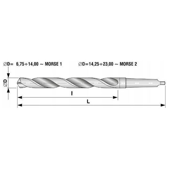 Wiertło węglikowe Baildon DIN 6537 K WK3 7,5 mm, VHM TiAlN, 79-41 mm