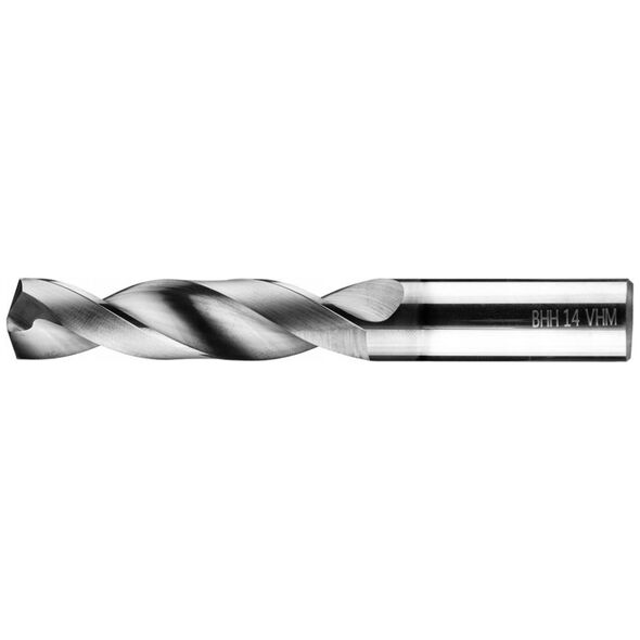 Wiertło węglikowe Baildon DIN 6537 K WK3 14 mm, VHM TiAlN, 107-60 mm