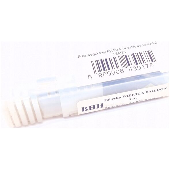 Frez węglikowy Baildon DIN 6527 K FWP3A 14 mm, VHM TiAlN, Z3, 75-14 mm