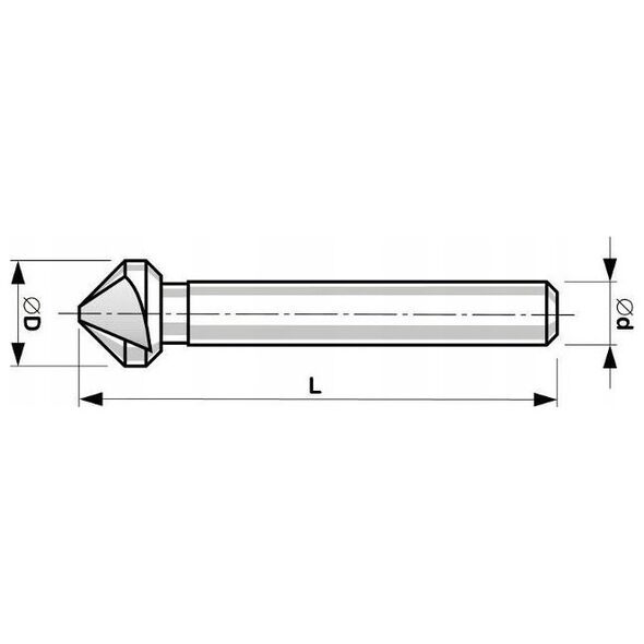 Frez węglikowy Baildon DIN 6527 K FWK4K 6 mm, VHM TiAlN, Z4, 54-7 mm