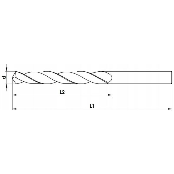 Wiertło do stali nierdzewnych Baildon DIN 338 RN NWKa INOX 19 mm, HSS-E Co5 (S), 198-135 mm