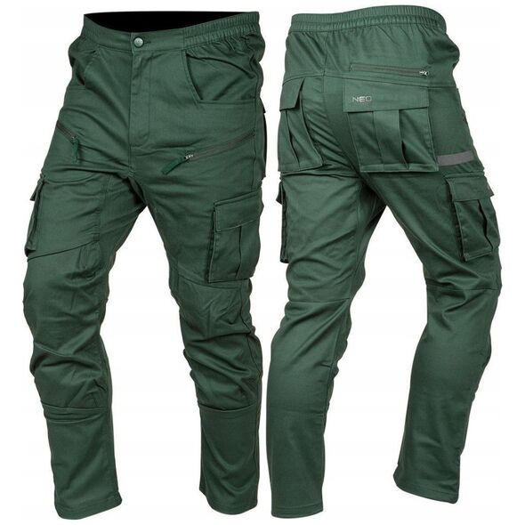 Spodnie robocze OUTDOOR, typu jogger, zielone, rozmiar XL