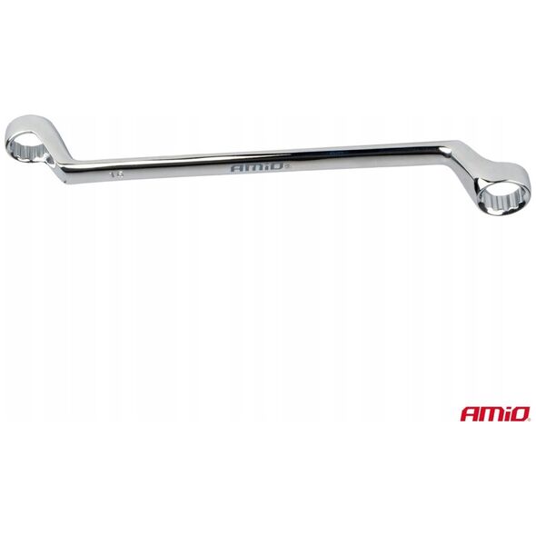 Klucze oczkowe odgięte zestaw kluczy odgiętych 6-32 mm 12 szt. amio-04197