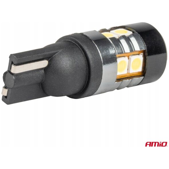 Żarówki led canbus t10 w5w 9 smd 3030 white 12v 24v amio-04241