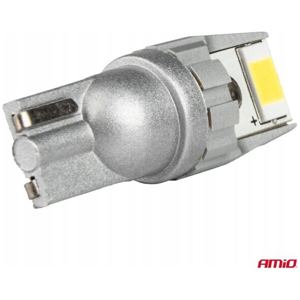 Żarówki led canbus t10 w5w 2smd 3570 white 12v 24v amio-04256