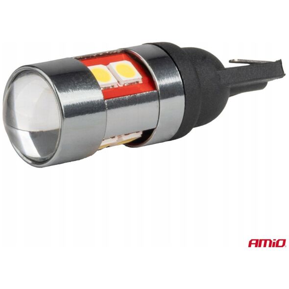 Żarówki led canbus t10 w5w 9 smd 3030 white 12v 24v 36v 48v amio-04244