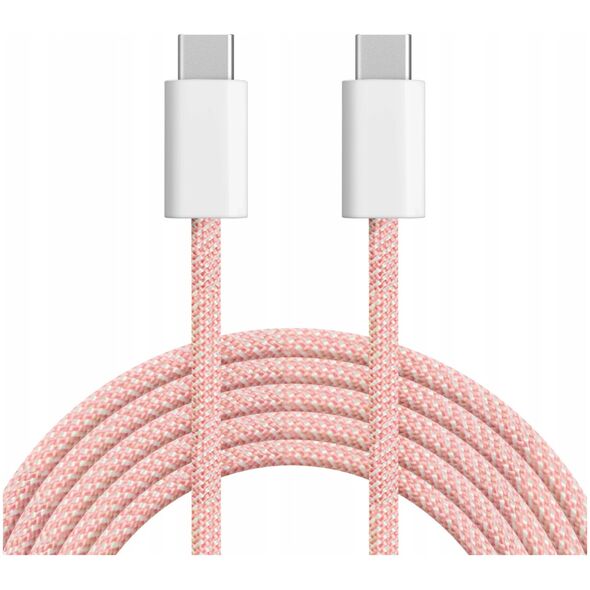 Kabel USB typu C - USB typu C 60 W 1,5 m różowy Kruger&amp|Matz Basic