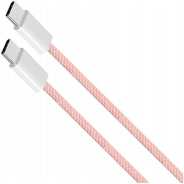 Kabel USB typu C - USB typu C 60 W 1,5 m różowy Kruger&amp|Matz Basic